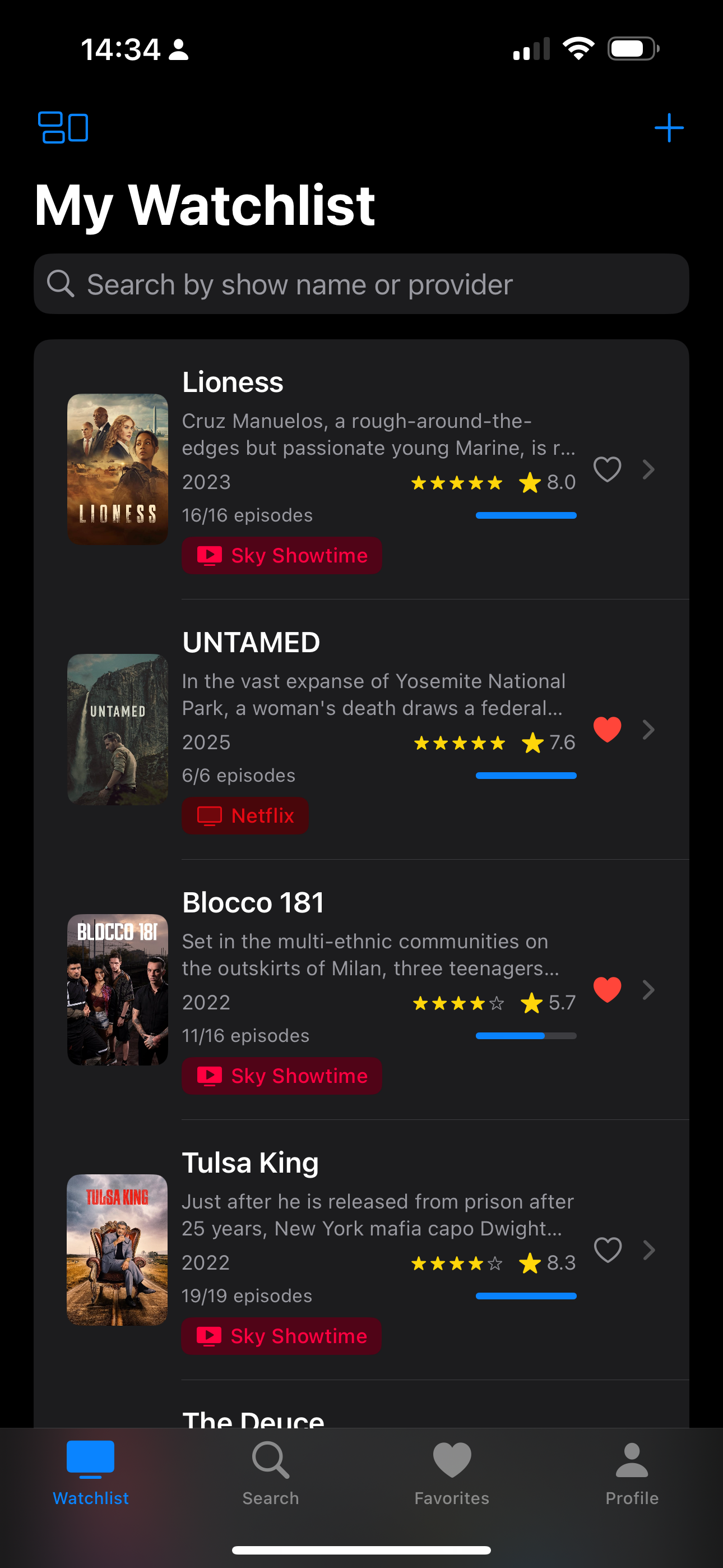 Watchlist Screen